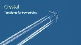  Presentation with altitude - Presentation with co2 - plane at cruising altitude background and a ocean colored foreground