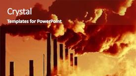  Presentation with smoke - Presentation design having co2 - plant with smoke background and a tawny brown colored foreground