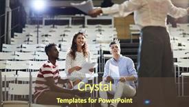  Presentation with coach - Beautiful slide set featuring coach explanations during stage repetition backdrop and a tawny brown colored foreground