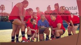  Presentation with football coach - Audience pleasing PPT theme consisting of coach-with-digital-tablet-discussing backdrop and a red colored foreground