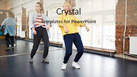  Presentation with hip hop - Colorful slide set enhanced with coaching culture - two young active women doing backdrop and a lemonade colored foreground