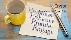  Presentation with business coaching - Slide set featuring coaching or business concept - empower background and a coral colored foreground