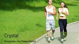  Presentation with young man and a woman - Presentation design consisting of retro image of businessman holding wooden alphabet blocks with a hand-drawn red heart balanced in the palm of his hand in a tender tribute to a loved one or for an anniversary or valentines day background and a wine colored foreground