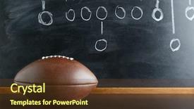  Presentation with american football - Audience pleasing slide deck consisting of coachingfootball - american football game strategy written backdrop and a tawny brown colored foreground
