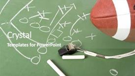  Presentation with football play diagram - Presentation theme enhanced with coachingfootball - diagram of a football play background and a seafoam green colored foreground