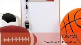  Presentation with ball sports - PPT layouts featuring coachingfootball - group of sports ball background and a red colored foreground