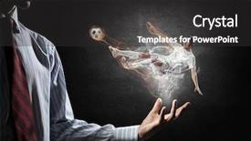  Presentation with soccer - Slide set with coachingfootball - soccer player kicking ball background and a dark gray colored foreground