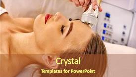  Presentation with beauty salon - Audience pleasing slides consisting of medical laser - close up of young woman backdrop and a red colored foreground