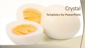  Presentation with shell - PPT layouts enhanced with boiling - shell boiled egg isolated background and a cream colored foreground