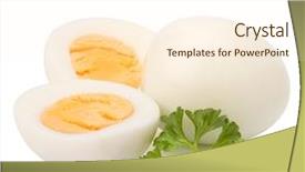  Presentation with shell - PPT theme enhanced with shell boiled egg isolated background and a cream colored foreground