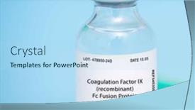  Presentation with recombinant protein - Presentation design featuring coagulation-factor-ix-recombinant-fc background and a  colored foreground