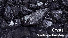  Presentation with natural resources - Presentation theme with coal background background and a wine colored foreground