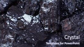  Presentation with natural resources - Colorful PPT theme enhanced with coal background backdrop and a wine colored foreground