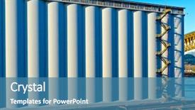  Presentation with coal - PPT layouts featuring coal chemistry - industrial building background and a teal colored foreground