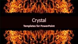  Presentation with flame - Beautiful presentation theme featuring coal fire - orange flame frame isolated backdrop and a wine colored foreground