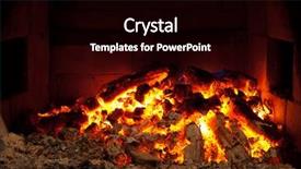  Presentation with coal - Presentation theme with coal fire - smoulder charcoal background and a black colored foreground