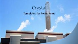  Presentation with coal fired power plant - Slides having coal-fired-power-plant background and a light blue colored foreground