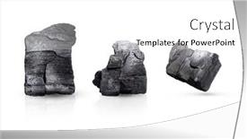  Presentation with coal - PPT theme enhanced with coal-isolated-on-white-background background and a white colored foreground