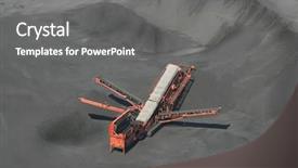 Presentation with coal - Theme with coal machine background background and a gray colored foreground