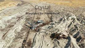  Presentation with coal - Beautiful PPT theme featuring drone aerial view huge machine backdrop and a coral colored foreground