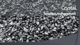  Presentation with coal power plant - Colorful slide deck enhanced with coal piled up backdrop and a gray colored foreground