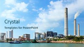  Presentation with coal power plant - PPT layouts enhanced with half-length portrait of boy dressed as penguin standing near christmas tree in living room close-up background and a dark gray colored foreground