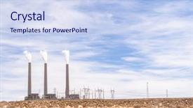  Presentation with coal power plant - Cool new presentation with coal power plant in page backdrop and a sky blue colored foreground