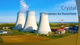  Presentation with emissions - Beautiful slide deck featuring coal-power-plant-prunerov backdrop and a light blue colored foreground