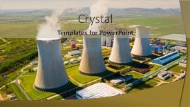  Presentation with european union - Slide set consisting of coal-power-plant-tusimice background and a coral colored foreground