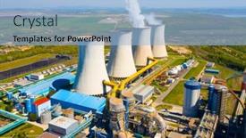  Presentation with european union - Cool new presentation theme with coal-power-plant-tusimice backdrop and a light blue colored foreground