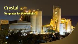  Presentation with power generation - PPT layouts having coal power station and cement background and a tawny brown colored foreground