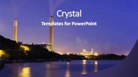  Presentation with coal power plant - Slide deck enhanced with coal power station background and a ocean colored foreground