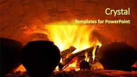  Presentation with element - PPT layouts featuring coal vessel - hot stove element of design background and a  colored foreground
