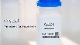  Presentation with packaging - Slides enhanced with coal2o4-cobalt-ii-aluminate-cas background and a sky blue colored foreground