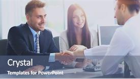  Presentation with shaking hands - Beautiful theme featuring coalition - business people shaking hands finishing backdrop and a  colored foreground