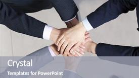  Presentation with peoples - PPT layouts having coalition - close up of business peoples background and a gray colored foreground