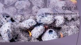  Presentation with barbecue - Theme having coals-burning-and-heating-up background and a light blue colored foreground