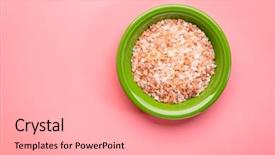  Presentation with pink himalayan salt himalayan salt - Theme enhanced with coarse crystals of pink himalayan background and a lemonade colored foreground