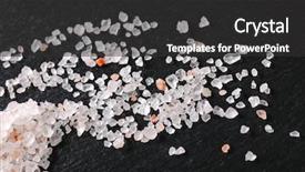  Presentation with crystals - Beautiful PPT layouts featuring coarse grained salt crystals backdrop and a dark gray colored foreground