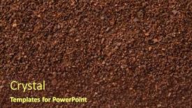  Presentation with coffee - Cool new slide set with coarse-ground-roasted-coffee-full backdrop and a tawny brown colored foreground