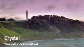  Presentation with coast - Amazing presentation theme having coast and lightouse at byron backdrop and a  colored foreground