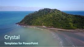  Presentation with coast - Cool new slide set with coast and sea cape tribulation backdrop and a ocean colored foreground