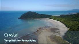  Presentation with coast - Presentation design enhanced with coast and sea cape tribulation background and a ocean colored foreground