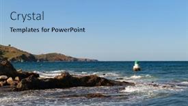  Presentation with france - Cool new presentation design with coast-at-the-south-coast backdrop and a light blue colored foreground