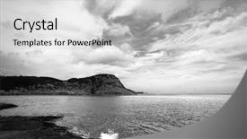  Presentation with coast - Beautiful slides featuring coast black and white backdrop and a light gray colored foreground