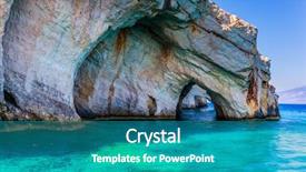  Presentation with sea water - Presentation design having coast bright blue sea water background and a teal colored foreground