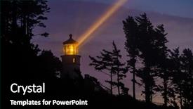  Presentation with lighthouse - Presentation theme enhanced with coast built in 1892 oregon background and a black colored foreground