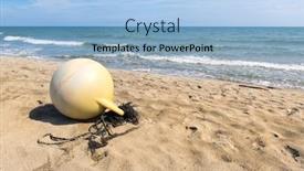  Presentation with boat - Beautiful slides featuring coast-french-corsica-with-boat backdrop and a light blue colored foreground