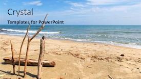  Presentation with coast - Slides consisting of coast-french-corsica-with-wreckage background and a light blue colored foreground