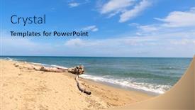  Presentation with coast - Colorful slide deck enhanced with coast-french-corsica-with-wreckage backdrop and a light blue colored foreground